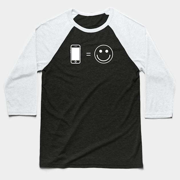 Iphone is happiness Baseball T-Shirt by Deathrocktee